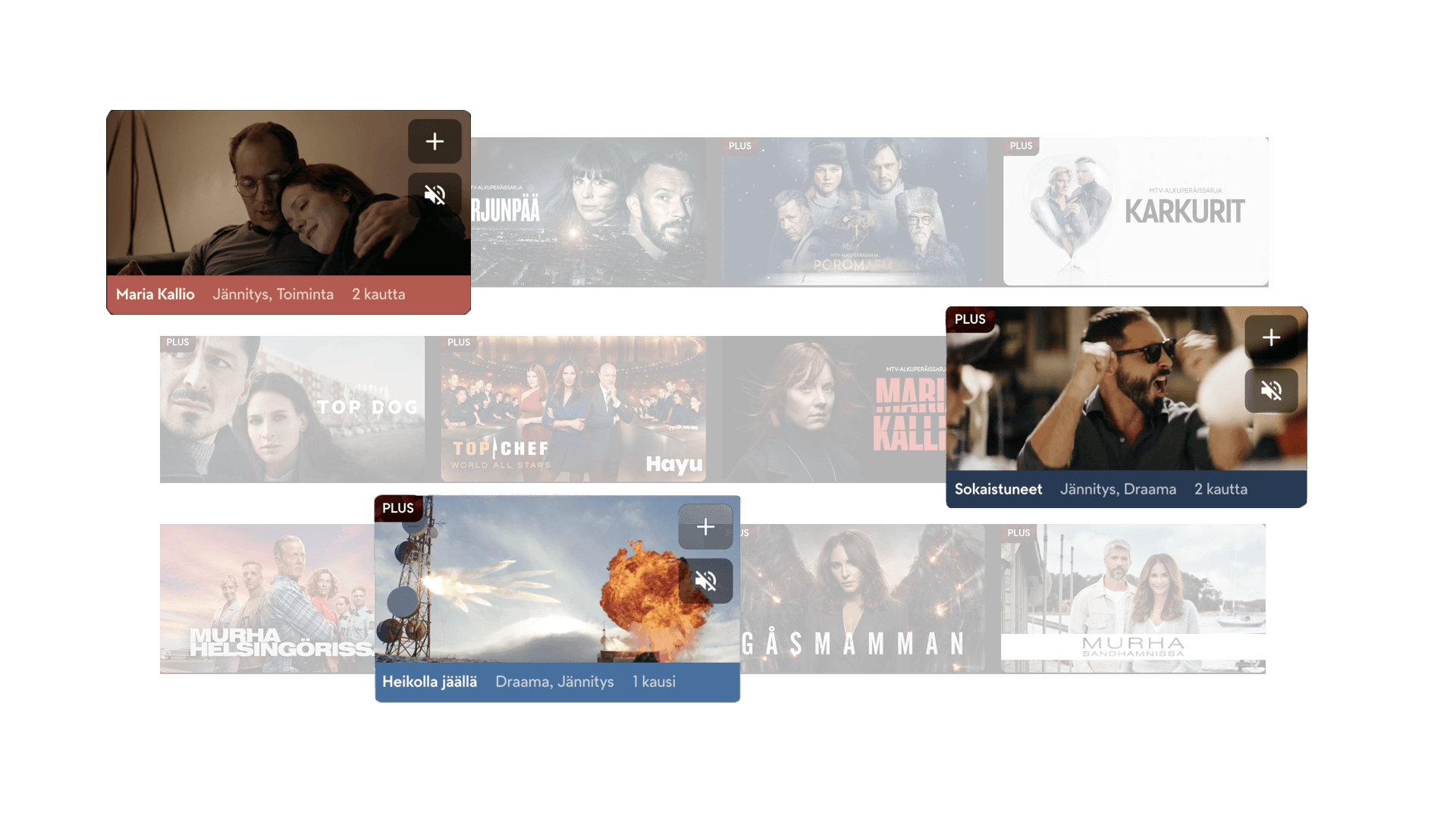 Reel showing different popular tv shows